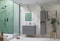 Зов Тумба под раковину Дион 80 подвесная платиновая – фотография-3