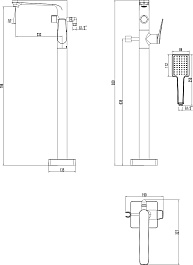 Lemark Смеситель для ванны Bronx LM3744BL напольный черный – фотография-9