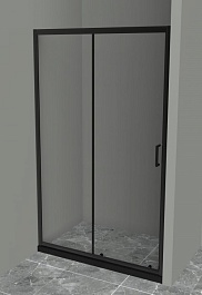 BelBagno Душевая дверь в нишу 130/195 UNO-195-BF-1-130-C-NERO – фотография-1