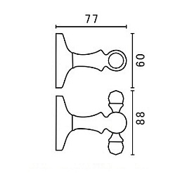 Art&Max Крючок Antic crystal AM-2686SJ-Do – фотография-2