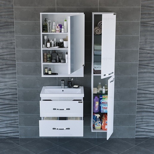 СанТа Тумба с раковиной Виктория 60 NEW подвесная – картинка-3