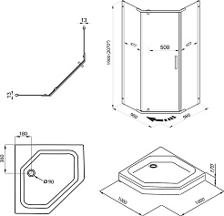 Triton Душевой уголок Дека-хром 100/100 Щ0000056816 – фотография-7