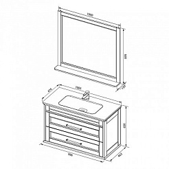 Aquanet Мебель для ванной Бостон 100 М белая – фотография-4