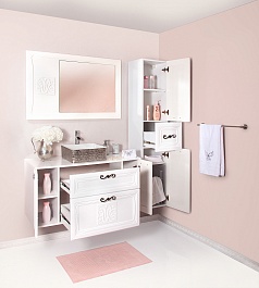 Бриклаер Мебель для ванной Адель 105 серебро – фотография-7