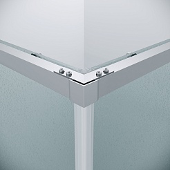 Grossman  Душевой уголок Galaxy 120x80x195 профиль хром стекло шиншилла – фотография-7