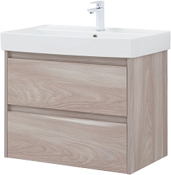 Aquanet Тумба под раковину Nova Lite 75 подвесная орех светлый – фотография-8