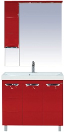Misty Тумба с раковиной Петра 90 красная – фотография-2