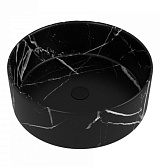 Teymi Раковина накладная в ванную Lina D35 мрамор чёрный матовый T50183