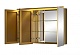 De Aqua Зеркало-шкаф для ванной Алюминиум 120 (AL 507 120 G) золото – картинка-11