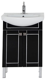 Aquanet Мебель для ванной "Честер 60" черный/серебро (186334) – фотография-11