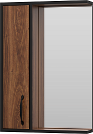 Misty Зеркальный шкаф Кедр 50 L орех/черный – фотография-2