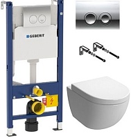 Am.Pm Комплект: инсталляция Duofix Delta 3 в 1 + унитаз Awe с микролифтом