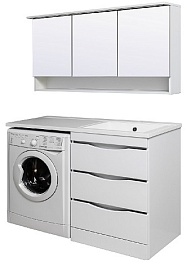 Runo Тумба с раковиной Орион 120 L белый – фотография-4