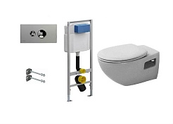 Duravit Унитаз подвесной Duraplus 2547090000 с инсталляцией Viega Eco 713386 – фотография-2