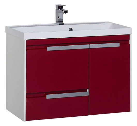 Aquanet Тумба с раковиной "Тиволи 90" бордо – фото-1