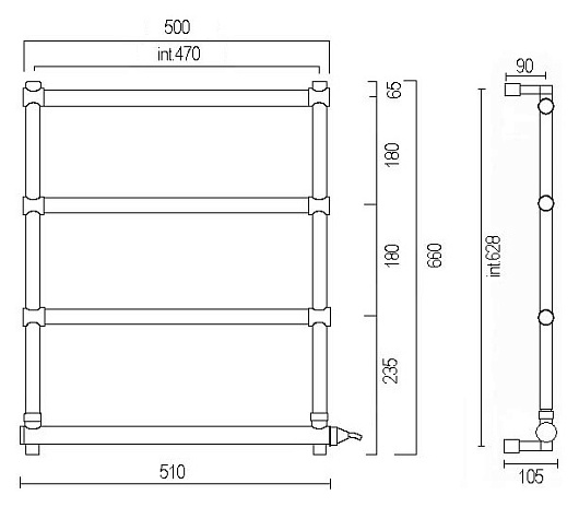 Margaroli Полотенцесушитель Sole 542-4 хром – фотография-2