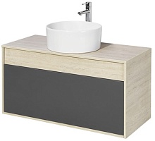 Акватон Тумба с раковиной Лофт Урбан 100 графит\орегон, Мила круглая