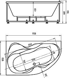 Aquatek Акриловая ванна Вега 170 L – фотография-5