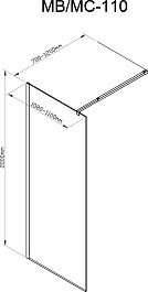 DTO Душевая перегородка MB 110 Black – фотография-6