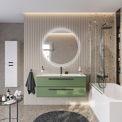 BelBagno Мебель для ванной Eco Cer-N 120 фисташковый софт CZR-8073-120 ручки чёрные – фотография-2