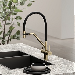 Sancos Смеситель для кухни Dora SC4003BG брашированное золото PVD покрытие – фотография-4