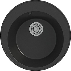 Teymi Мойка кухонная Lina Smart D48 кварцевая черная матовая – фотография-1