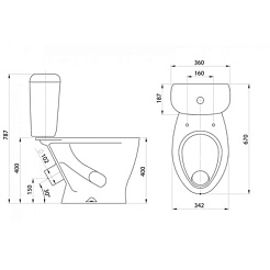 Santeri Унитаз-компакт "Воротынский" бежевый – фотография-2