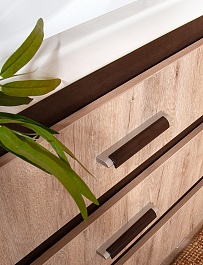 Бриклаер Тумба с раковиной Техас 80 дуб кантри/венге – фотография-2