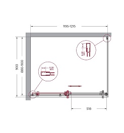BelBagno Душевой уголок Marino 120/90 MARINO-AH-1-120/90-C-Cr – фотография-2