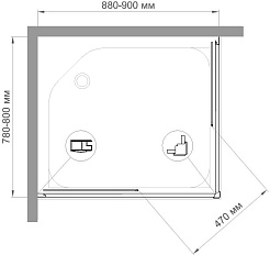 Royal Bath Душевой уголок HPD-T-CH 90х80х185 – фотография-4