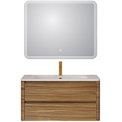 Cezares Тумба под раковину Relax 100 подвесная дуб карамельный – фотография-8