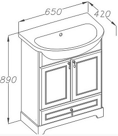 Opadiris Мебель для ванной "Карла 65" нагал – фотография-5