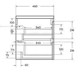 BelBagno Тумба с раковиной Kraft 120 R подвесная Cemento Grigio – фотография-16