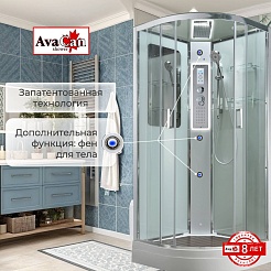 Avacan Душевая кабина 90/90 A2090LED прозрачная – фотография-2