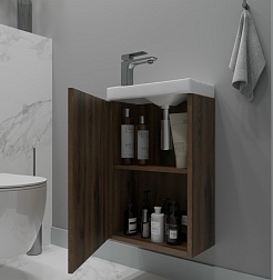 Зов Тумба с раковиной Монови Слим 40 подвесная аттик – фотография-3