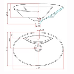 Керамин Умывальник Трино 65 – фотография-2