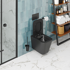 Ceruttispa Унитаз подвесной Maiella Aria MB CT9163 черный матовый – фотография-5