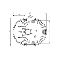 Iddis Мойка гранитная Kitchen G K07G621i87 серая – фотография-2