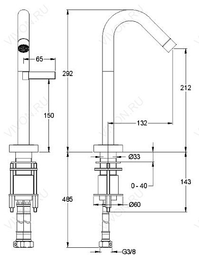 Jacob Delafon Смеситель Stillness E985-4-CP – фотография-2