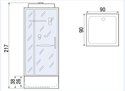 River Душевая кабина TANA 90/38 – фотография-17