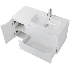 BelBagno Мебель для ванной Etna 100 R подвесная Bianco Lucido – фотография-7