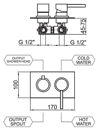 Webert Смеситель для ванны и душа Elio EL860101015 – фотография-2