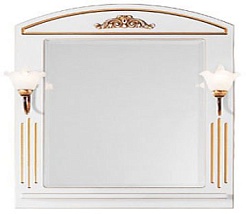 Водолей Зеркало "Кармен 105" белое/золото – фотография-1