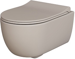 Ambassador Сиденье для унитаза Abner тонкое бежевое матовое – фотография-2