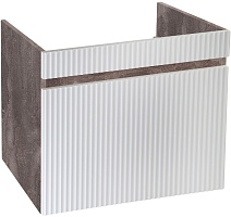 Runo Тумба под раковину Модена 65 подвесная белая/железный камень