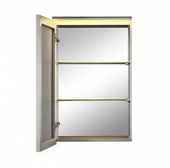 De Aqua Зеркало-шкаф для ванной Алюминиум 50 (AL 501 050 S) серебро – фотография-7