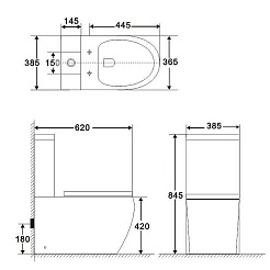 BelBagno Унитаз безободковый Amanda BB051CPR/BB051SC – фотография-10