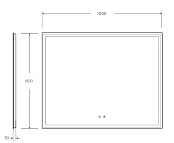 BelBagno Зеркало SPC-GRT-1000-800-LED-TCH-SND – фотография-10