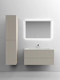 Sancos Тумба с раковиной Snob T 100 beige soft раковина Grace 101 CN7013 – фотография-7