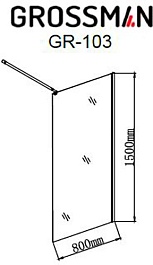 Grossman Шторка для ванны GR-103N – фотография-3